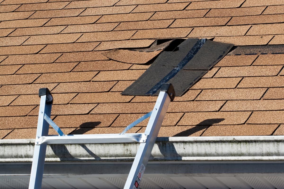 Homeguide contractor fixing blown off and missing roof shingles cy14xy